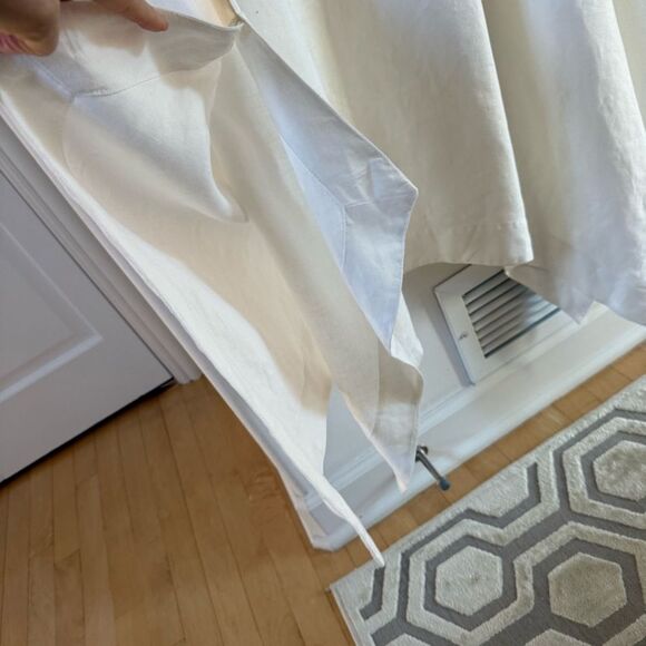 Maruca Novelo Asymmetrical Hem Midi Linen Dress in Ivory S NWOT - Picture 5 of 14